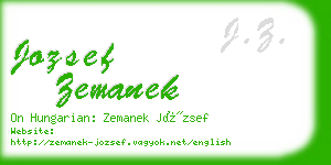 jozsef zemanek business card